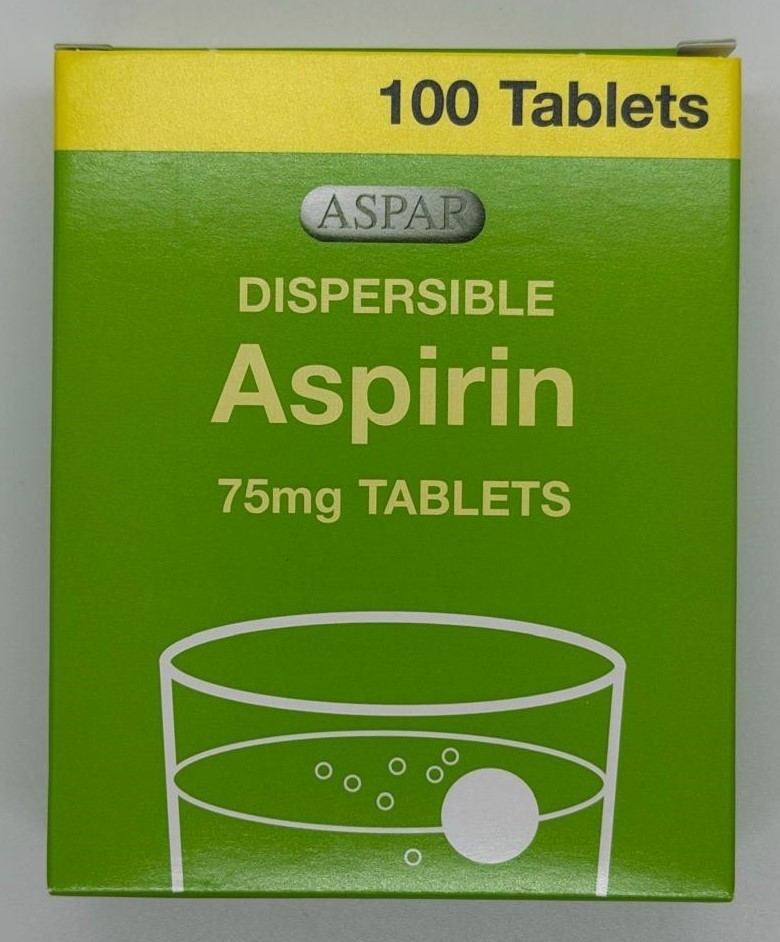 ASPIRIN DISP TAB 75MG