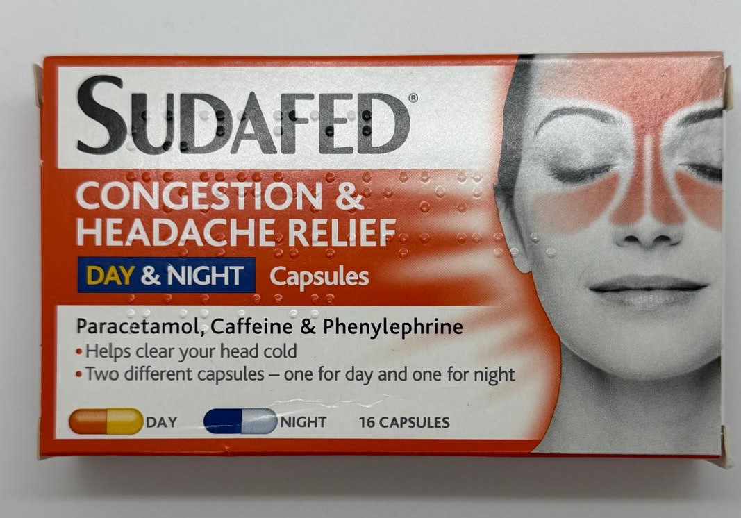 Sudafed Congestion and Headache Relief Capsules 16